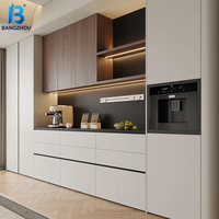 Maßgefertigtes Design Luxuriöser Moderner Wandmontierter Melamin-Weinschrank Wohnzimmer-Weinschrank Esszimmer-Beistellschrank mit Schubladen