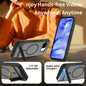 Étui pour téléphone portable <span class=keywords><strong>Google</strong></span> Pixel 10A avec support magnétique, coque antichoc, semi-transparente givrée pour <span class=keywords><strong>Google</strong></span> <span class=keywords><strong>7</strong></span> 8 9 10 Pro - Product Image 2