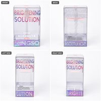 Boîte en plastique transparente pliable en PVC PET personnalisée, matériaux recyclés, logo personnalisé pour les cosmétiques, crème solaire, blush, crème pour les yeux