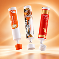 Tube de complément alimentaire pour animaux de compagnie en aluminium-plastique, conteneur de dosage précis avec bouchon à vis pour les soins des animaux