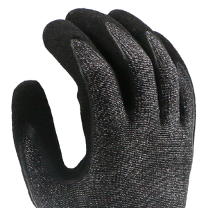 MaxiTough Gants de travail de construction résistants aux coupures Niveau <span class=keywords><strong>D</strong></span> Gants de protection noirs pour travaux de construction avec adhérence - Product Image 2