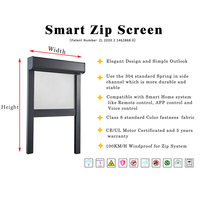 Persianas Enrollables con Protección UV y Antiviento, 100% Opacas, con Pantalla Eléctrica Integrada, Control Remoto Inalámbrico con Sensor Inteligente para Ventanas Corredizas