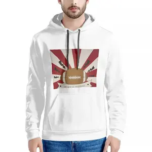 Fine men's American football cartoon hoodie sweatshirt flag style NFL custom printed senior hoodie