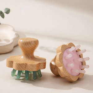 Nouvel Arrivage En Gros : Peigne à coussin d'air pour coiffure, Peigne à coussin d'air applicateur d'huile, Peigne à coussin d'air en <span class=keywords><strong>jade</strong></span>, Peigne à coussin d'air en bois personnalisé - Product Image 2