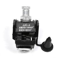 Connecteur d'adaptateur électrique perforé en cuivre avec boîtier ABS, 10A, pour accessoire de ligne électrique aérienne, 2 boulons