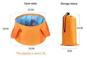 Cubo plegable portátil de 15L, lavabo de pie para <span class=keywords><strong>turismo</strong></span> al aire libre, lavabo de riego plegable tipo viaje - Product Image 3