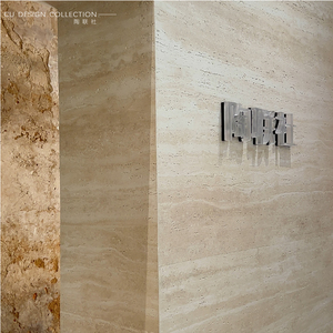 Vente en gros, grande dalle moderne durable et légère, pierre flexible en <span class=keywords><strong>travertin</strong></span> linéaire à revêtement lisse pour décoration murale <span class=keywords><strong>de</strong></span> maison d'hôtel - Product Image 2