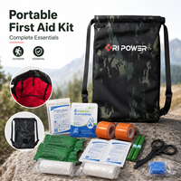 Sac à dos médical d'urgence complet ORI-POWER avec cordon de serrage, trousse de premiers secours et fournitures médicales pour activités de plein air