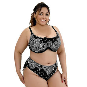 Bikini <span class=keywords><strong>de</strong></span> talla grande para mujer con estampado retro americano europeo para <span class=keywords><strong>Amazon</strong></span> Traje <span class=keywords><strong>de</strong></span> <span class=keywords><strong>baño</strong></span> transfronterizo <span class=keywords><strong>de</strong></span> Aliexpress para ropa <span class=keywords><strong>de</strong></span> playa y grasa - Product Image 5