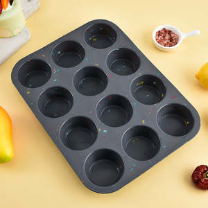 <span class=keywords><strong>Moule</strong></span> <span class=keywords><strong>à</strong></span> muffins professionnel en <span class=keywords><strong>silicone</strong></span> 12 cavités, sans BPA, antiadhésif, pour un démoulage facile, pour la cuisson de gâteaux - Product Image 4
