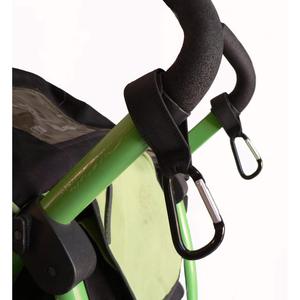 Stroller Hooks Metal Carabiner Single Hook Black And Brown 2 Packs Each For Baby Stroller Accessories - Product Image 4