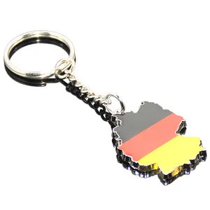 Germany Map Shaped Enamel Flag Colors Key Chain Keyring Gifts Germany Souvenir Keychain