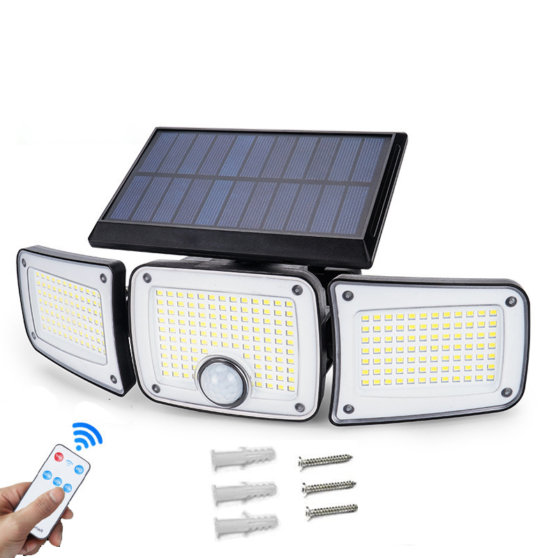 Folding Solar LED Garden Wall Lamp IP65 Waterproof Remote Control Light Sensor Automatic Night Installation Angle Adjustable