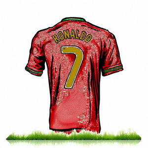 Maglia da Calcio Portogallo Cristiano <span class=keywords><strong>Ronaldo</strong></span> 2025 Stampata 100% Poliestere Asciugatura Rapida Antibatterica Traspirante Protezione UV - Product Image 1