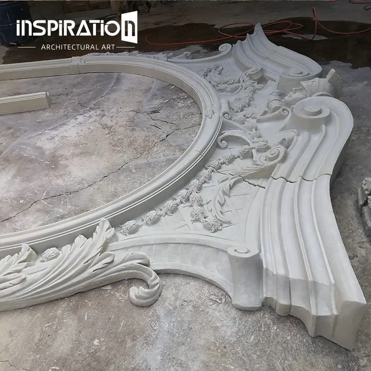 INSpration 15 years GRC manufacturer professional produce building main entrance cast stone door and window design