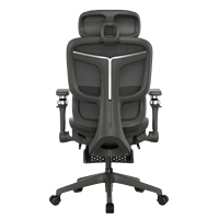 Fauteuil de bureau ergonomique exécutif moderne pivotant avec accoudoirs 5D, entièrement en mesh, inclinable et appuie-tête réglable