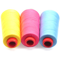 Fil à coudre en polyester filé 100% multicolore 40S/2 5000 yards pour machine, personnalisé