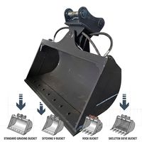 Bac basculant hydraulique LISEN pour excavatrice avec garantie d'un an, poids de 350 kg