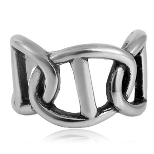 Anillo geométrico de acero chapado en oro yunique para el dedo índice, regalo de joyería de moda unisex - Product Image 4
