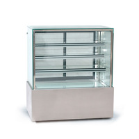 Vitrine Réfrigérée Commerciale à Porte Coulissante en Verre Rectangulaire pour Pâtisseries et Boulangeries