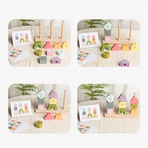 Cpc Ce En71 Baby Educational Natural Wood Toy Creative <b>Set</b> for Kids Montessori Wooden <b>Building</b> <b>Blocks</b> - Product Image 4