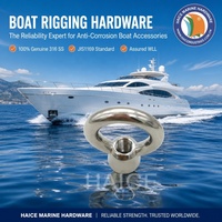 Écrou à œil de levage en acier inoxydable 316, norme marine JIS1169, filetage BSP BSF UNC de 6 mm (1/4 pouce), accessoires de gréement pour bateaux, yachts et navires