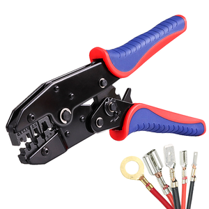 Special Manual <b>Wire</b> Clamp Insulated Spring Crimping Pliers Flag Type 4.8/6.3 Bare Terminal High Carbon Steel <b>Soft</b> Grip Plastic H - Product Image 1
