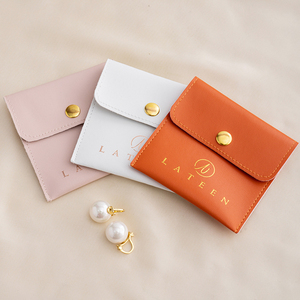 Bolsas de Regalo de Piel Sintética para Joyería, Estilo Sobre, 8*8CM, Bolsas de Embalaje para Joyería - Product Image 6