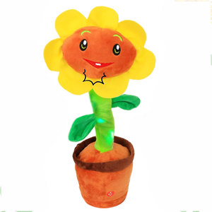 Lặp đi lặp lại những gì bạn nói điện dễ thương hướng dương đồ chơi sang trọng nhảy múa hướng dương hát nói chuyện lắc đồ chơi tương tác phát sáng - Product Image 1