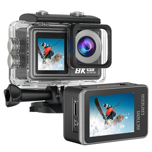 Ausek Camera hành động thể thao 8K Camera Xe Đạp Độ nét cao EIS chống rung màn hình kép điều khiển từ xa độ phân giải video - Product Image 1