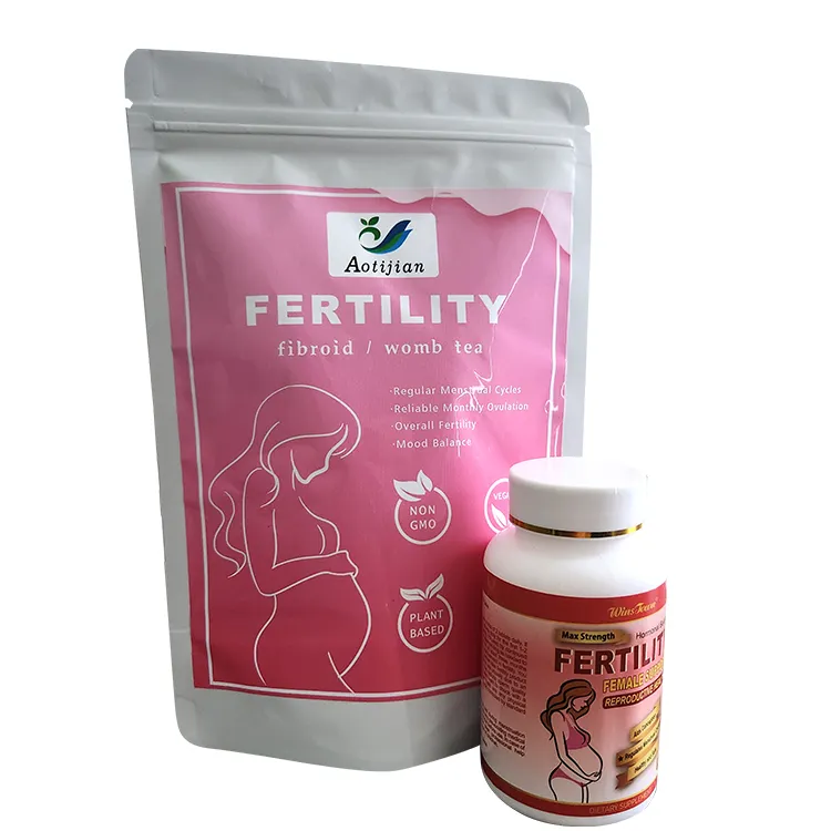 Thé pour la fertilité, marque privée, herbes pour la désintoxication de l'utérus personnalisées, nettoyage des fibromes, suppléments utérins, thé pour la vitalité féminine