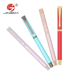 Promotional luxury new design metal roller rose gold pen gift pen for lady