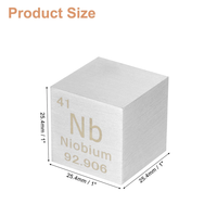 Cube de Niobium Haute Densité, Modèle de Tableau Périodique des Éléments, Objet de Collection Métallique Moderne et Traditionnel pour le Feng Shui