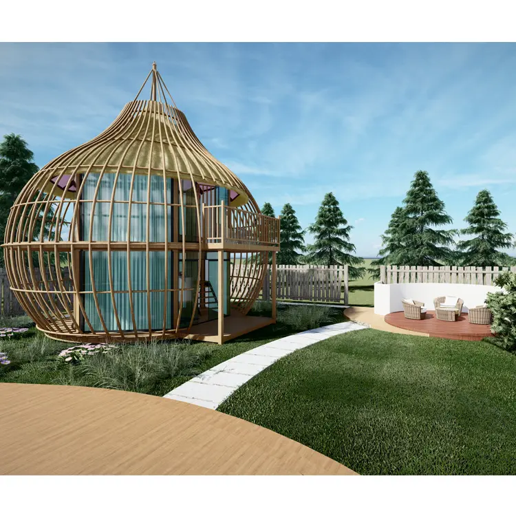 ประกอบง่ายใหม่อาคารคอนเทนเนอร์บ้านต้นไม้บ้านสำเร็จรูป Modular บ้าน2เรื่องราวสำเร็จรูปบ้านสำหรับกลางแจ้ง