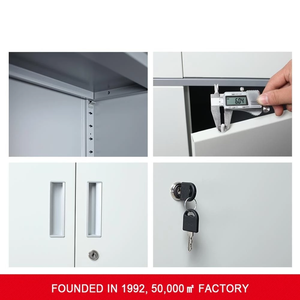 ตู้เก็บเอกสารเหล็กสำนักงานแบบบานเปิดกระจก - Product Image 2