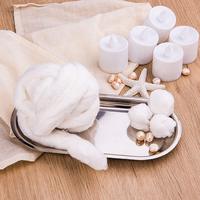 Bobine de coton 100% pure, bobine de beauté boules de coton bio corde de laine de coton pour manucure salon de beauté des ongles et des cheveux
