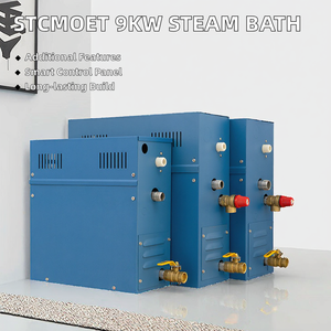 Hammam <span class=keywords><strong>turco</strong></span> generador de vapor autodrenante ducha <span class=keywords><strong>Sauna</strong></span> 9kw <span class=keywords><strong>baño</strong></span> de vapor para el hogar Spa diseño moderno estilo Hemlock vapor seco sólido - Product Image 2