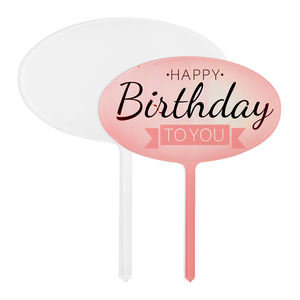 Decorazione per Torte Personalizzabile in Acrilico Stampabile e Riutilizzabile per Forniture di Compleanno/Feste - Product Image 2