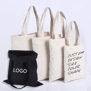 Reusable Grocery <b>Canvas</b> Cotton Cloth Shopping Bags for DIY Advertising Promotion Gift - Product Image 1