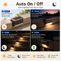 Mini Lampe Solaire LED d'Extérieur Étanche IP65 pour Marches, Clôtures, Jardins et Patios