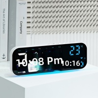 Décoration d'intérieur, nouveau réveil électronique en plastique, affichage LED multifonction, phase de lune, lampe d'ambiance lumineuse GH8051