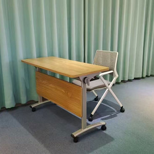 Gấp văn phòng phòng hội nghị đào tạo cuộc họp bàn di động đa chức năng sinh viên đại học lớp học học bàn học - Product Image 4