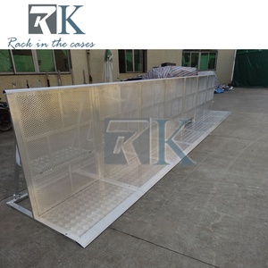 Wholesale Crowd Control Barrier Silver Crowd Barrier High Quality Barricade Fence Mobile Crowd Barrier for Concert Use - Product Image 5