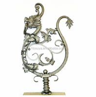 Poste décorative intérieure ou extérieure, 1 pièce, en fer forgé, Style Dragon, nouveauté