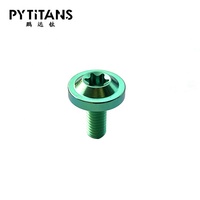 Set Baut Titanium PYTITANS Custom Gr5 M8, M6, M5, M10, Baut Titanium Hexagon Torx Flange Head Screws Gr5 M3 untuk Sepeda Motor dan Sepeda