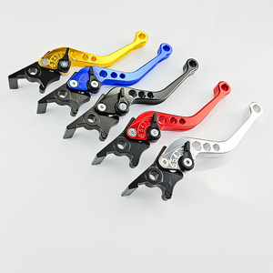 Leviers de frein de moto Qiangye 6 pouces CNC réglables pour disque avant et tambour arrière, noir, rouge, bleu, argent, or, poignée à trois trous - Product Image 2