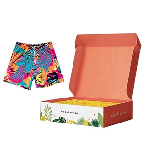Box Beach Loose Cool Beach Pants Packaging Mujer Hombre Traje de baño <span class=keywords><strong>Cajas</strong></span> de papel Venta al por menor Tienda en línea Envío Entrega Caja personalizada - Product Image 5