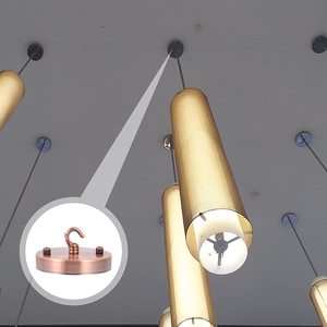 Canopée led Vintage en Bronze rouge, avec <span class=keywords><strong>crochet</strong></span> en fer, <span class=keywords><strong>luminaire</strong></span> décoratif d'intérieur, idéal pour un lustre ou comme accessoire - Product Image 5