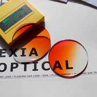 Lentes de Repuesto EXIA M28 para Gafas de Sol, Color Ámbar/Naranja Degradado, SHMC MR-8 1.61 UV400 Anti-Impacto, Curva Base 3, Grosor 3mm