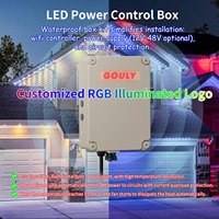 Lumière d'extrémité de toit extérieure permanente intelligente gouly, DC12V 24V 36V, installation simple, lumière ponctuelle LED RVB avec effet de poursuite de couleur